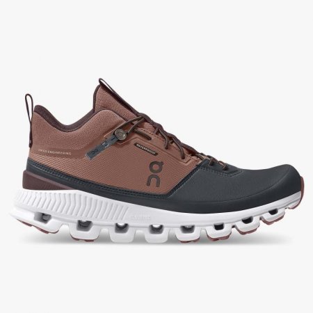 On Cloud Donna Cloud Hi Waterproof-Cocoa |Pebble Shoes|Nuovo in saldo